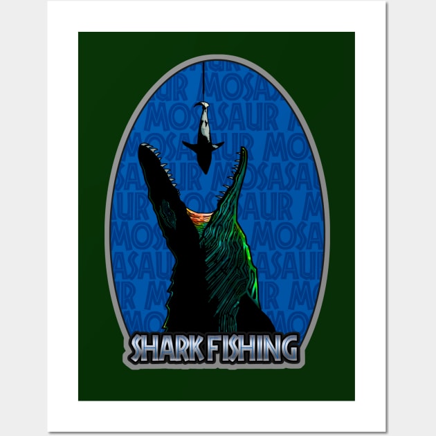 Shark Fishing Wall Art by SquareDog